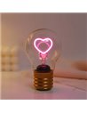 Lumière en forme d'ampoule heart - itotal