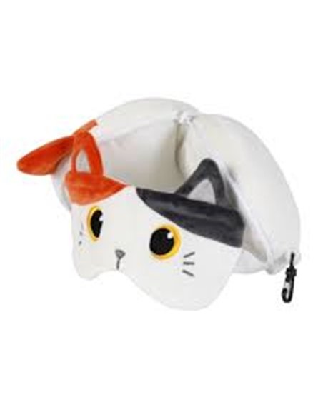 Oreiller avec masque de sommeil chat orange - itotal