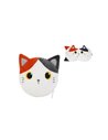 Oreiller avec masque de sommeil chat orange - itotal