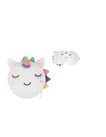 Oreiller avec masque de sommeil licorne - itotal