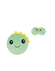 Oreiller avec masque de sommeil hello dino - itotal
