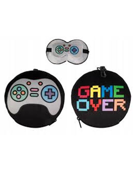 Oreiller avec masque de sommeil let's play - itotal