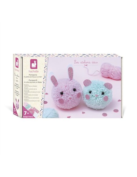 2 PETITS ANIMAUX POMPONS A CREER - Janod