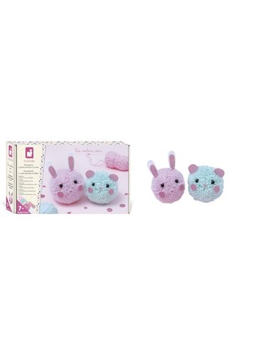 2 PETITS ANIMAUX POMPONS A CREER - Janod