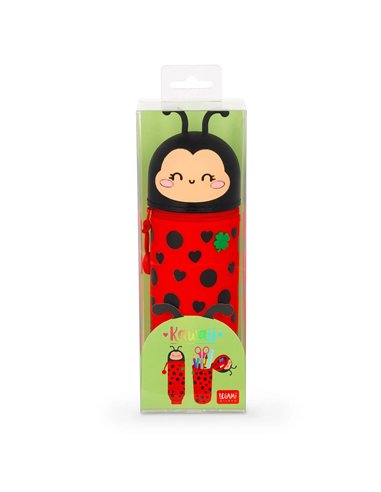 Trousse en Silicone 2-en-1 Kawaii Coccinelle ladybug - LEGAMI