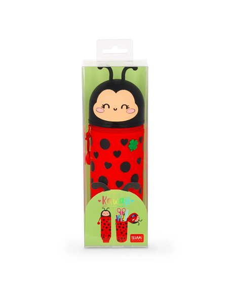 Trousse en Silicone 2-en-1 Kawaii Coccinelle ladybug - LEGAMI