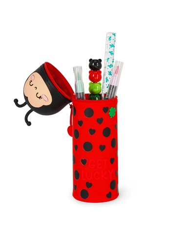 Trousse en Silicone 2-en-1 Kawaii Coccinelle ladybug - LEGAMI