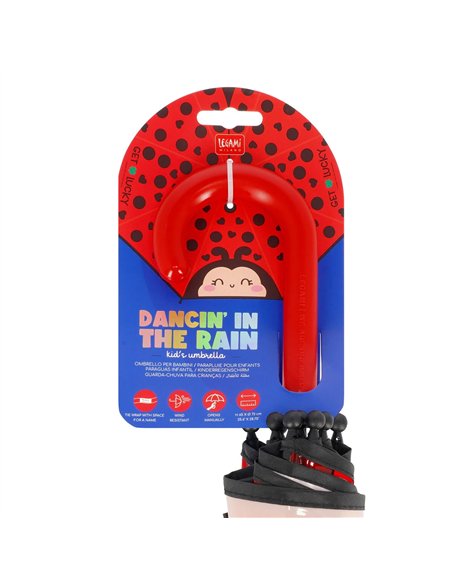 Parapluie pour Enfant Coccinelle ladybug - Dancin' in the Rain - legami