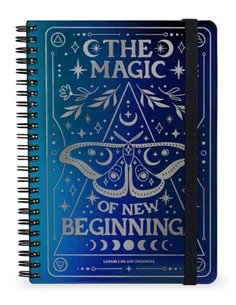 SPIRAL-BOUND NOTEBOOK - CAHIER LIGNÉ À SPIRALE - MOTH - legami