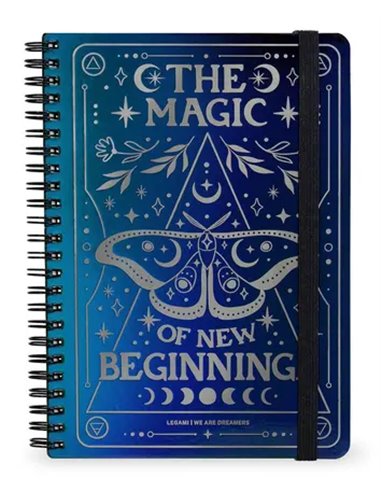SPIRAL-BOUND NOTEBOOK - CAHIER LIGNÉ À SPIRALE - MOTH - legami