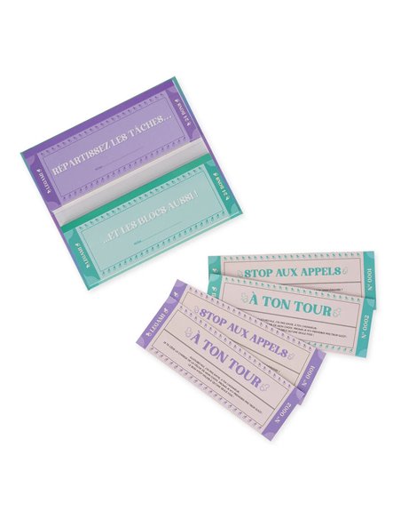 CARNET de 48 Bons - bons de survie pour jeunes parents - lEGAMI