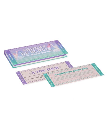 CARNET de 48 Bons - bons de survie pour jeunes parents - lEGAMI