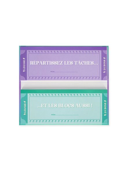 CARNET de 48 Bons - bons de survie pour jeunes parents - lEGAMI