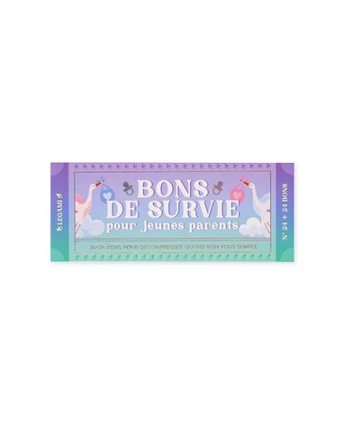 CARNET de 48 Bons - bons de survie pour jeunes parents - lEGAMI