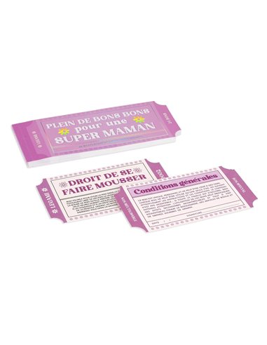 CARNET DE 24 BONS - super maman - Legami 