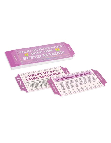 CARNET DE 24 BONS - super maman - Legami 