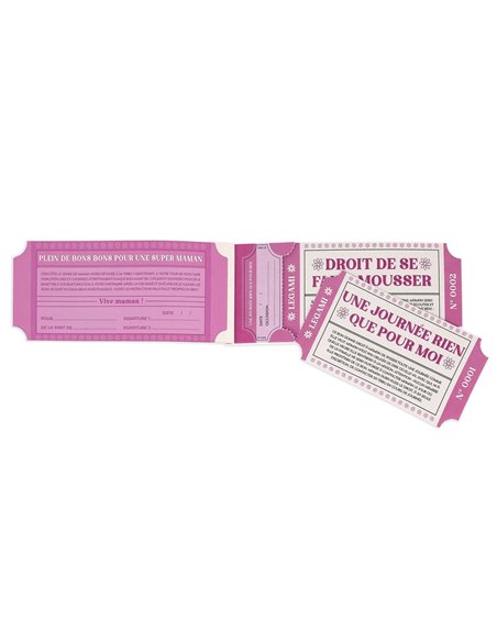 CARNET DE 24 BONS - super maman - Legami 