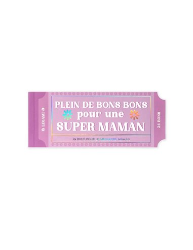 CARNET DE 24 BONS - super maman - Legami 