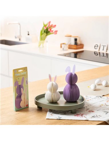 Set de 2 Petits Lapins Pliables en Papier - Hoppy Easter- BUNNY - pâques 2026 - LEGAMI