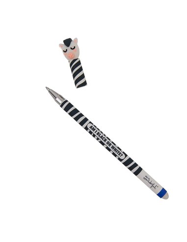Stylo effaçable Bo-Bo Zèbre – Am I black or white? - Mr Wonderful