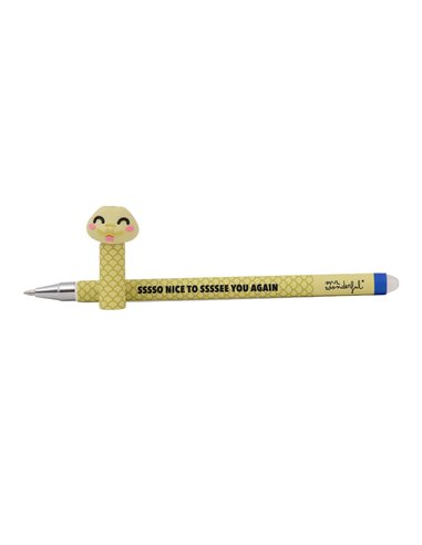 Set de 3 stylos effaçables Bo-Bo animal print - Serpent, Léopard et Zèbre - Mr Wonderful