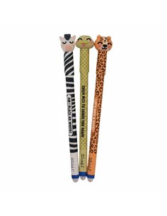 Set de 3 stylos effaçables Bo-Bo animal print - Serpent, Léopard et Zèbre - Mr Wonderful 2
