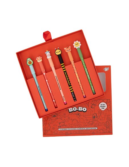 Set de 6 stylos effaçables Bo-Bo - Animaux - Mr Wonderful