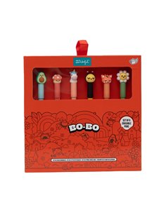 Set de 6 stylos effaçables Bo-Bo - Animaux - Mr Wonderful