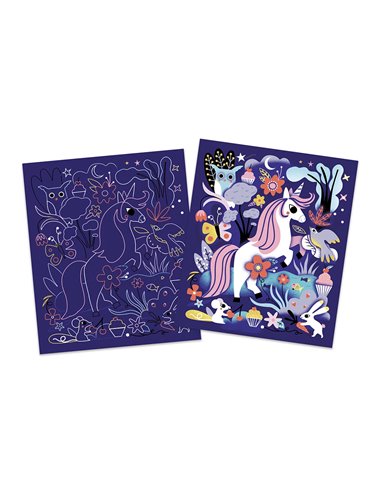 SCRATCH ART IRISE - LICORNES - Janod