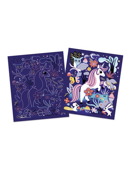 SCRATCH ART IRISE - LICORNES - Janod
