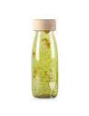 Bouteille sensorielle jaune lquide à paillettes