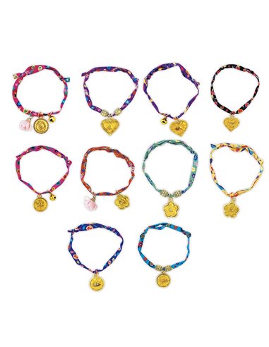Kit Créatif - 10 Bracelets Rubans à Fleurs à Créer - Janod