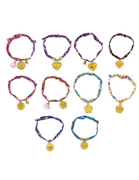 Kit Créatif - 10 Bracelets Rubans à Fleurs à Créer - Janod