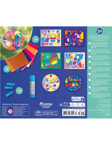 MON COFFRET D'ARTISTE - ANIMAUX EN VITRAIL - Auzou