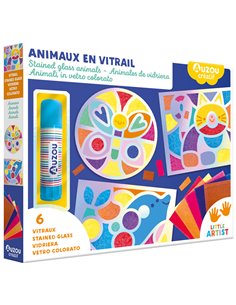 MON COFFRET D'ARTISTE - ANIMAUX EN VITRAIL - Auzou