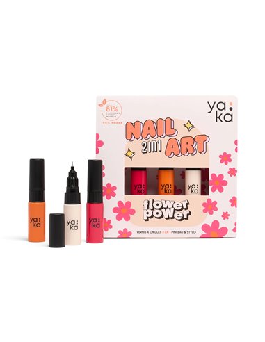 Coffret vernis à ongles 2en1 - Flower Power - YAKA