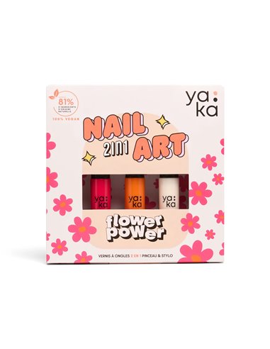 Coffret vernis à ongles 2en1 - Flower Power - YAKA