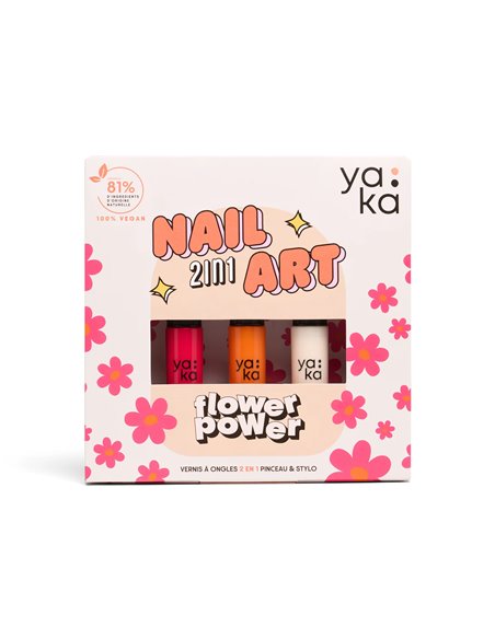 Coffret vernis à ongles 2en1 - Flower Power - YAKA