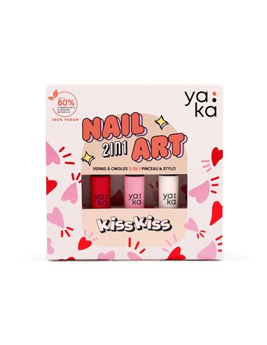 Coffret vernis à ongles 2en1 - Kiss Kiss - YAKA