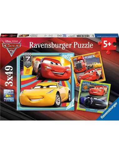 Puzzles 3x49 p – Les légendes de la route / Disney Cars - ravensburger