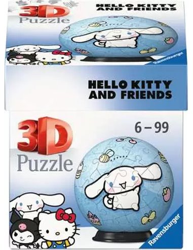 Puzzle 3D Ball 54p - Hello Kitty Kuromi Cinnamoroll - ravensburger
