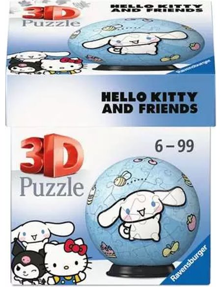Puzzle 3D Ball 54p - Hello Kitty Kuromi Cinnamoroll - ravensburger