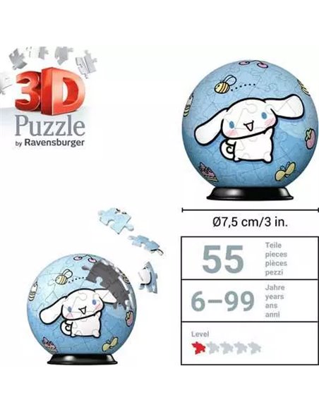 Puzzle 3D Ball 54p - Hello Kitty Kuromi Cinnamoroll - ravensburger