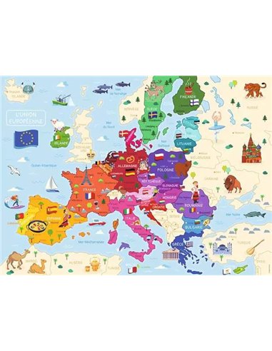 Nathan puzzle 250 p - Carte d'Europe