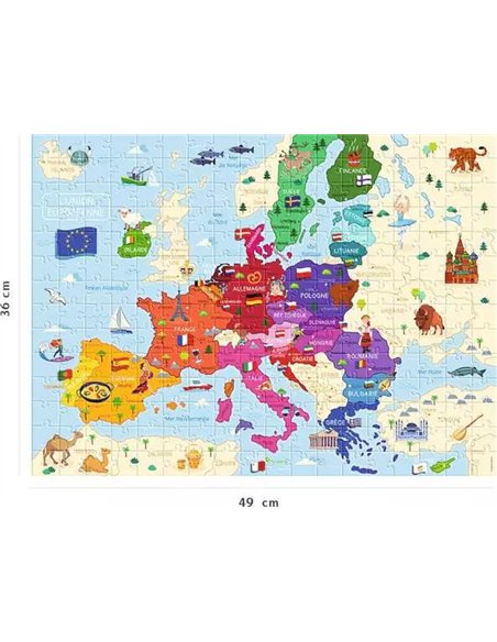Nathan puzzle 250 p - Carte d'Europe