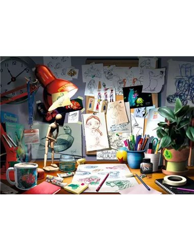 Puzzle 1000 p - Le bureau de l’artiste / Disney Pixar
