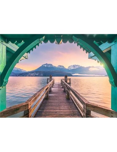 Puzzle 1000 p - Passerelle du lac d’Annecy (Puzzle Highlights, Chemins de rêve)