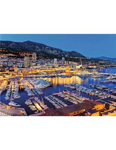 Nathan puzzle 1500 p - Une nuit au port de Monaco (Collection Régions de France)