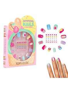 TOPModel Kit d'ongles artificiels et de strass CANDY GLAM