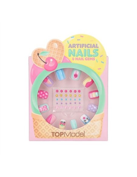 TOPModel Kit d'ongles artificiels et de strass CANDY GLAM